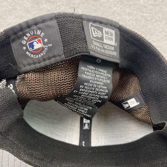 San Diego Padres Hat New Era 39Thirty Brown Baseball Cap Hat Size Small Medium - Picture 5 of 6